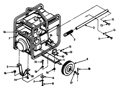 Wheel Kit Diagram and Parts List for 9163-2-4W113D  Briggs and Stratton Generator